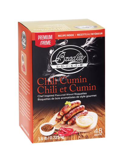 Chili Cummin Bisquettes für Bradley Smoker